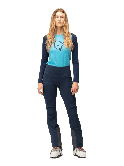 Women's lyngen equaliser stretch Tights indigo night model Women's lyngen equaliser stretch Tights indigo night model