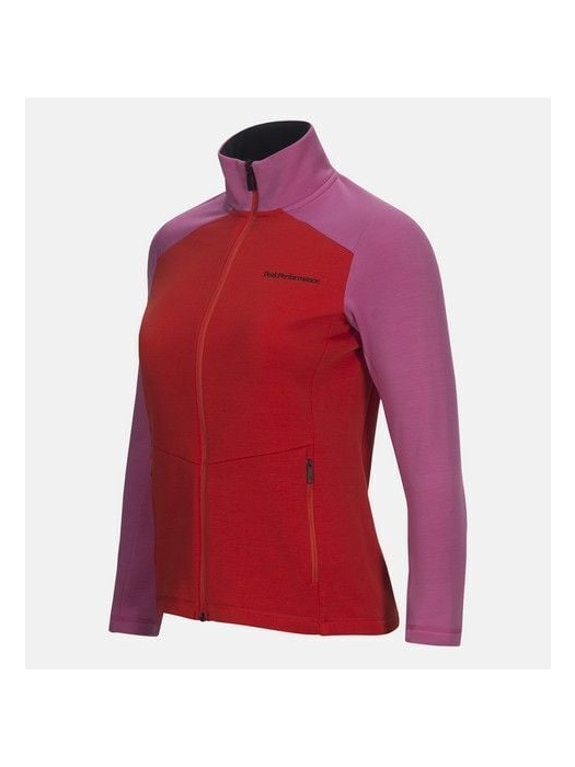 Women Helo Wool Blend Zip-Up Vibrant Pink Women Helo Wool Blend Zip-Up Vibrant Pink